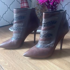 Brian Atwood heeled bootie 6.5
